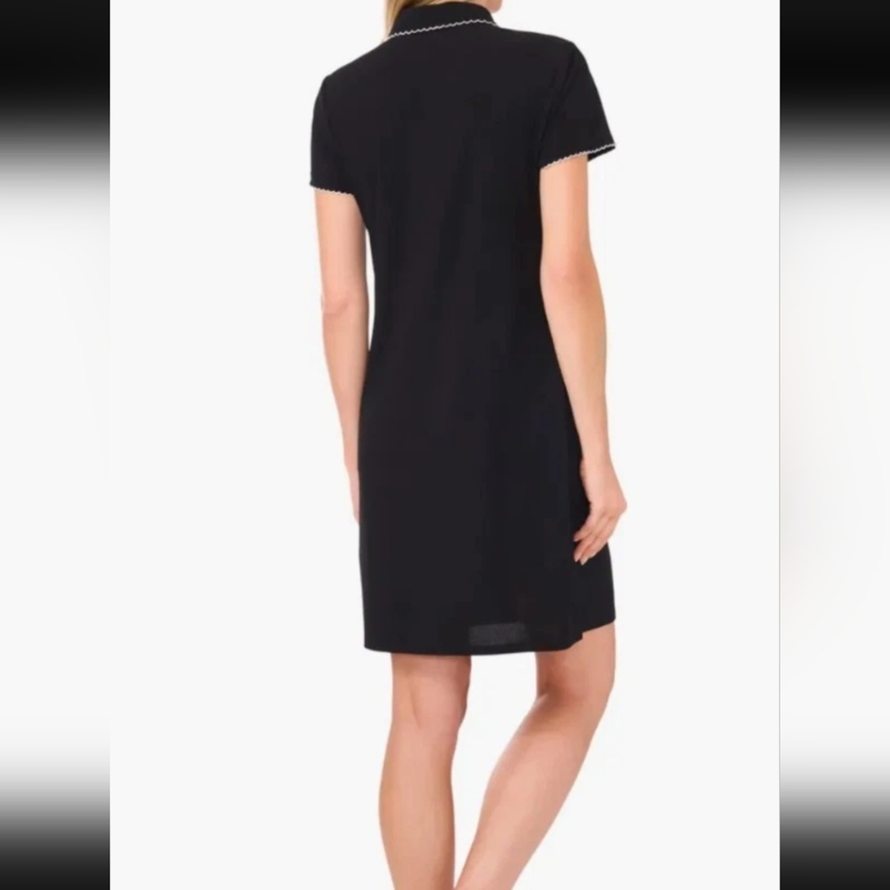 NWTs, Cece, Black Polo Collar Dress with Daisy Button Detail – Size M - Picture 2 of 9